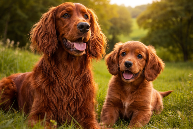 Red Setter puppies